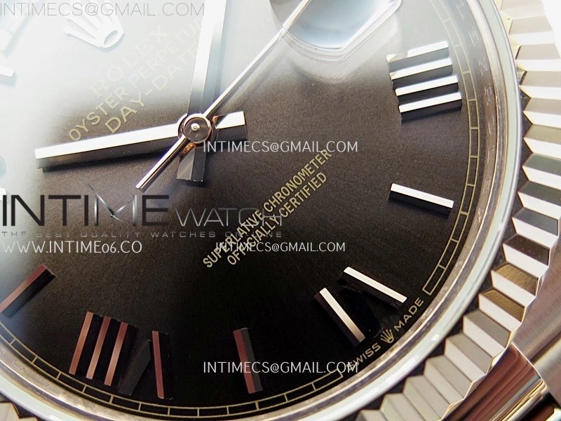 Day Date 228235 40mm RG KF 1:1 Best Edition Brown Dial Roman Markers On RG President Bracelet SA3255