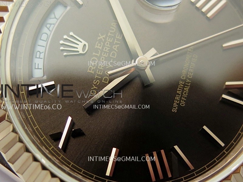 Day Date 228235 40mm RG KF 1:1 Best Edition Brown Dial Roman Markers On RG President Bracelet SA3255
