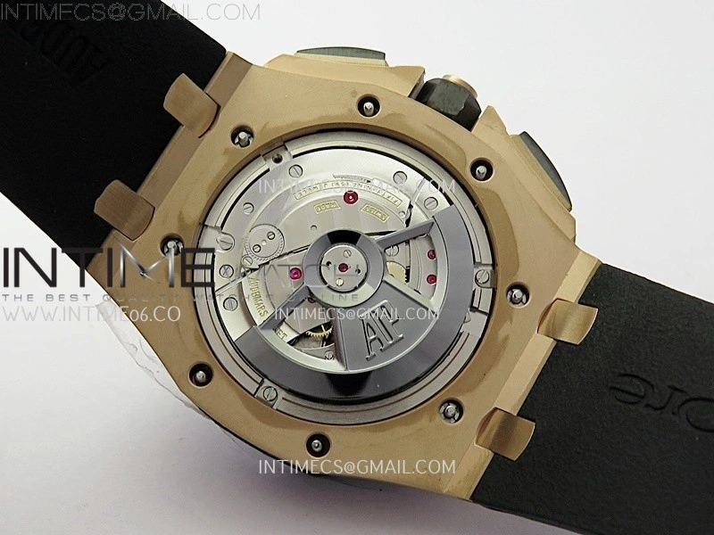 Royal Oak Offshore 44mm RG TKF Best Edition Black Silver Dial Ceramic Bezel on Black Rubber Strap A3126
