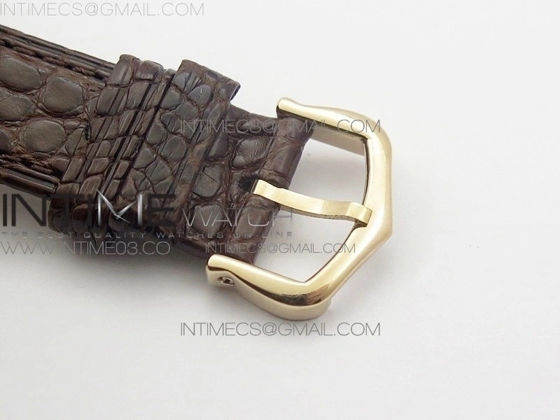 Ronde Solo de Cartier 29.5mm RG Dia K11 1:1 Best Edition White Dial on Brown Croco Leather Strap Ronda Quartz