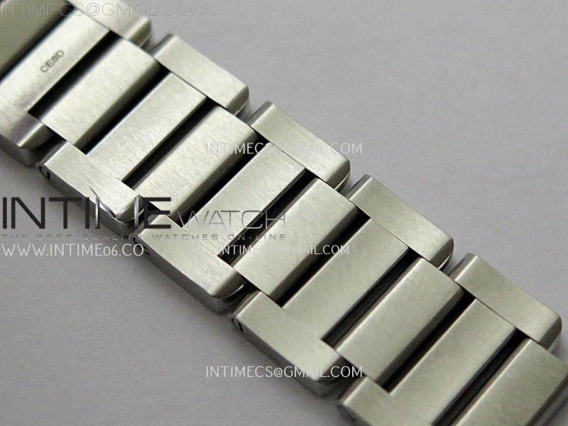 Tank Anglaise 30mm SS 8848F 1:1 Best Edition White Dial Diamond Marker on SS Bracelet Ronda Quartz