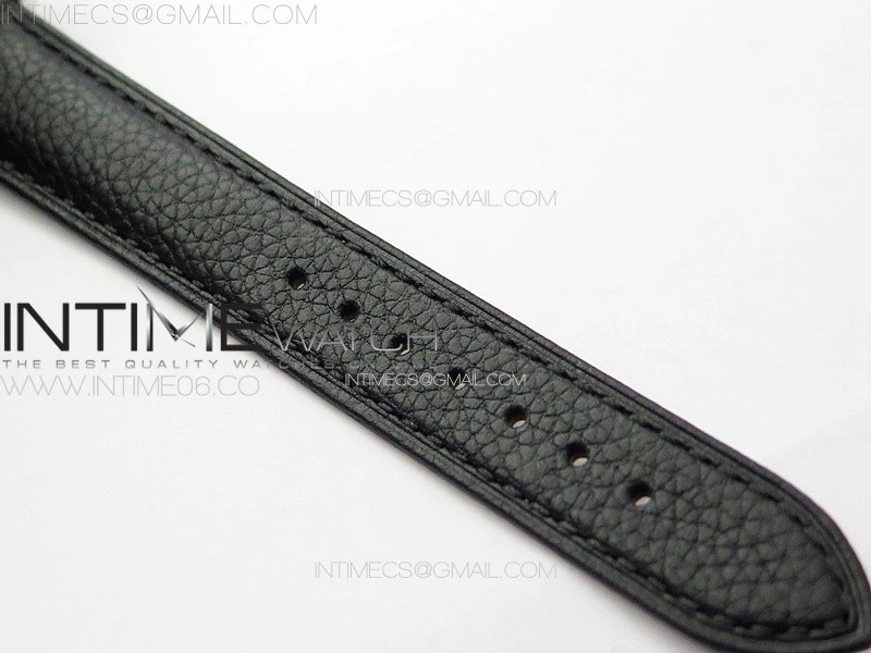 Tank Louis Ladies 22mm SS Crystal 8848F 1:1 Best Edition White Dial on Black Leather Strap Ronda Quartz
