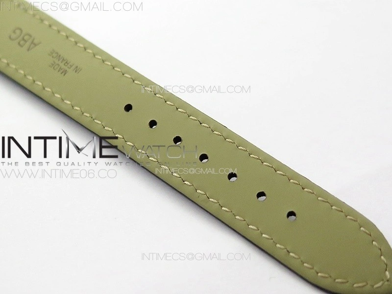Tank Louis Ladies 22mm SS Crystal 8848F 1:1 Best Edition White Dial on Black Leather Strap Ronda Quartz