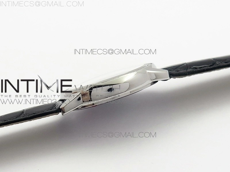 Ronde Solo de Cartier 29.5mm SS Dia K11 1:1 Best Edition White Dial on Black Croco Leather Strap Ronda Quartz