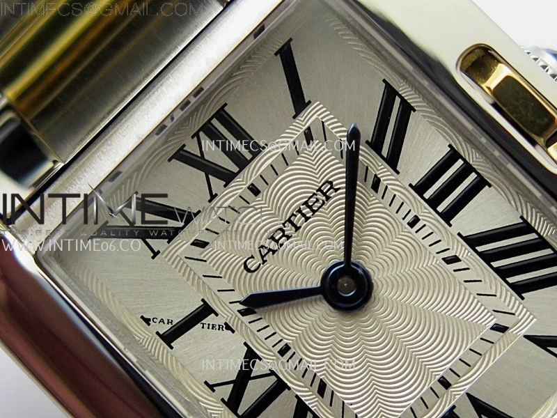 Tank Anglaise 30mm SS YG 8848F 1:1 Best Edition White Dial Roman Marker on SS Bracelet Ronda Quartz