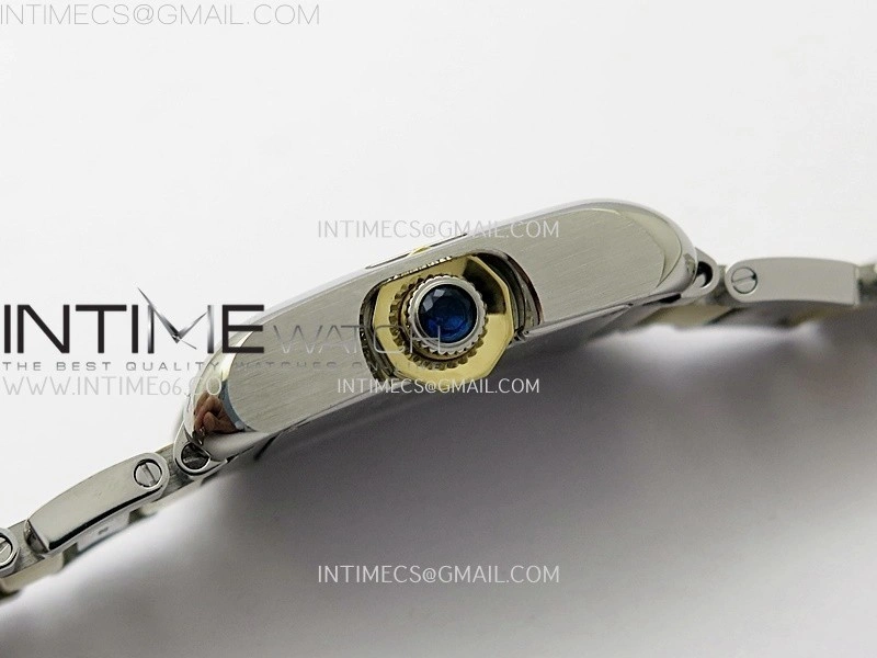 Tank Anglaise 30mm SS YG 8848F 1:1 Best Edition White Dial Roman Marker on SS Bracelet Ronda Quartz
