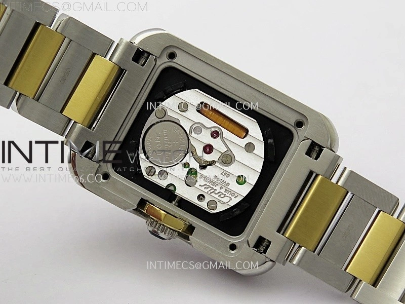Tank Anglaise 30mm SS YG 8848F 1:1 Best Edition White Dial Roman Marker on SS Bracelet Ronda Quartz