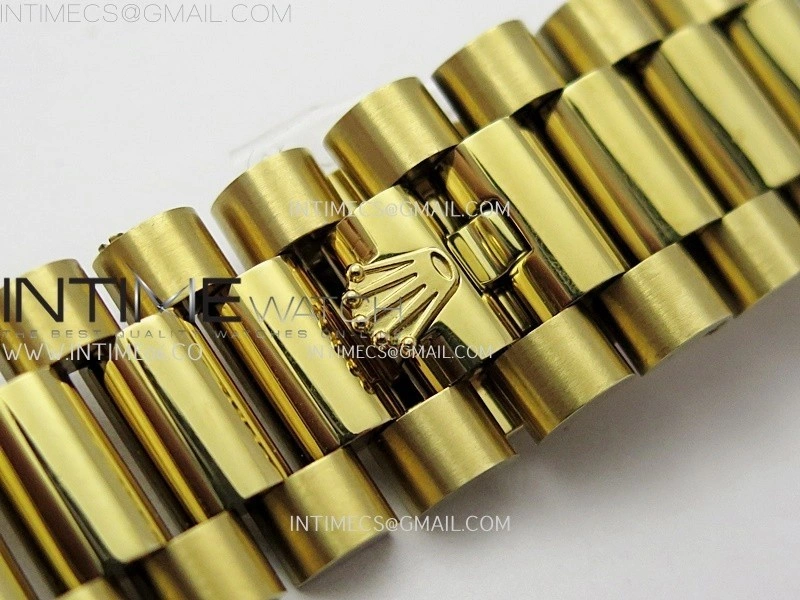 Day Date 228238 40mm YG KF 1:1 Best Edition Green Dial Roman Markers On RG President Bracelet SA3255