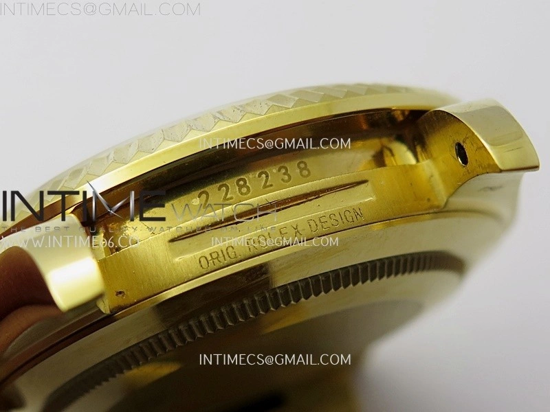 Day Date 228238 40mm YG KF 1:1 Best Edition Green Dial Roman Markers On RG President Bracelet SA3255