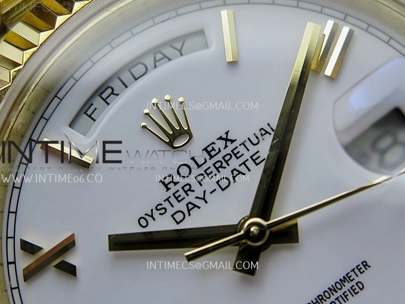Day Date 228238 40mm YG KF 1:1 Best Edition White Dial Roman Markers On RG President Bracelet SA3255