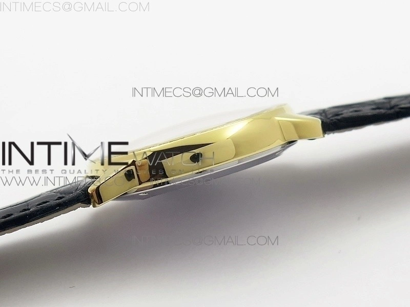 Ronde Solo de Cartier 29.5mm YG Dia K11 1:1 Best Edition White Dial on Black Croco Leather Strap Ronda Quartz