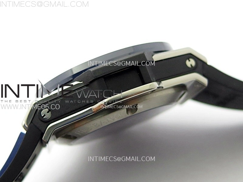 Hublot Big Bang Unico 42mm Titanium Ceramic Bezel BBF 1:1 Best Edition Blue Skeleton Dial on Blue Rubber Strap A1280