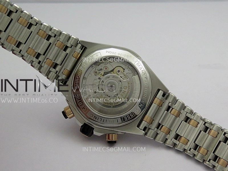 Chronomat B01 44mm SS RG TF 1:1 Best Edition Green Dial On SS RG Bracelet A7750 To Cal.01