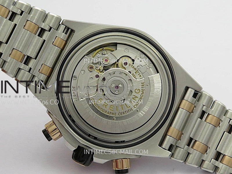 Chronomat B01 44mm SS RG TF 1:1 Best Edition Green Dial On SS RG Bracelet A7750 To Cal.01