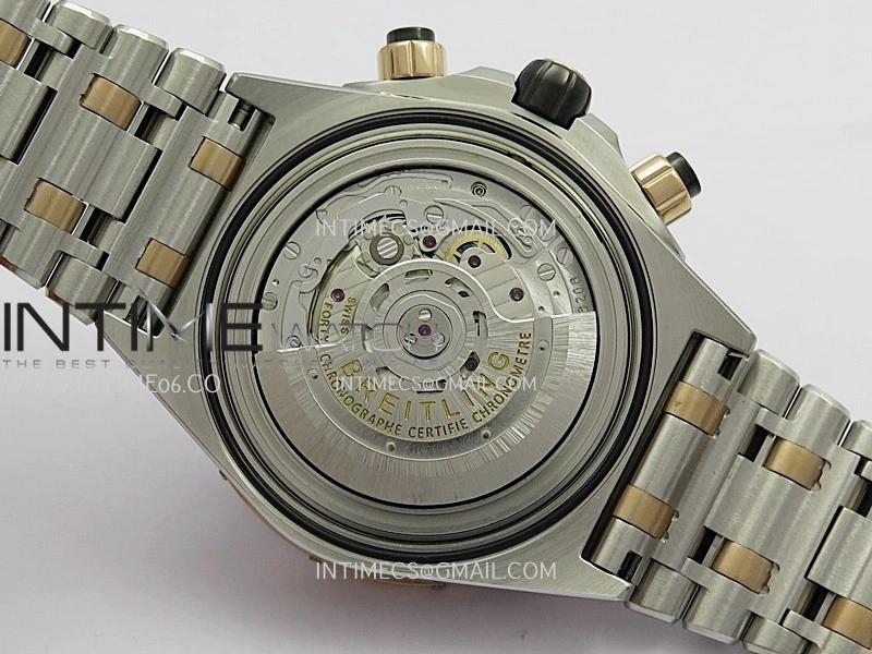 Chronomat B01 44mm SS RG TF 1:1 Best Edition Green Dial On SS RG Bracelet A7750 To Cal.01