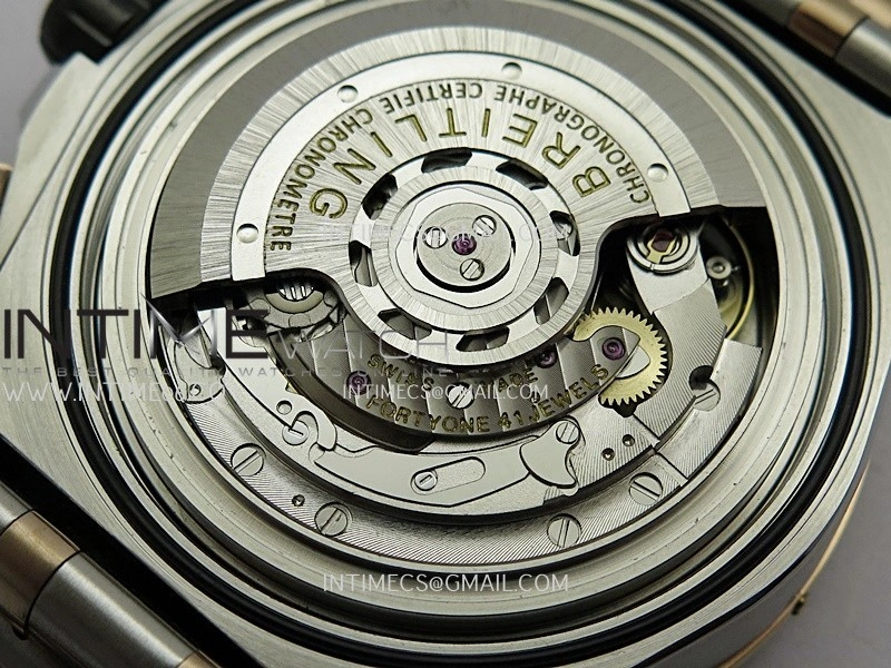 Chronomat B01 44mm SS RG TF 1:1 Best Edition Green Dial On SS RG Bracelet A7750 To Cal.01