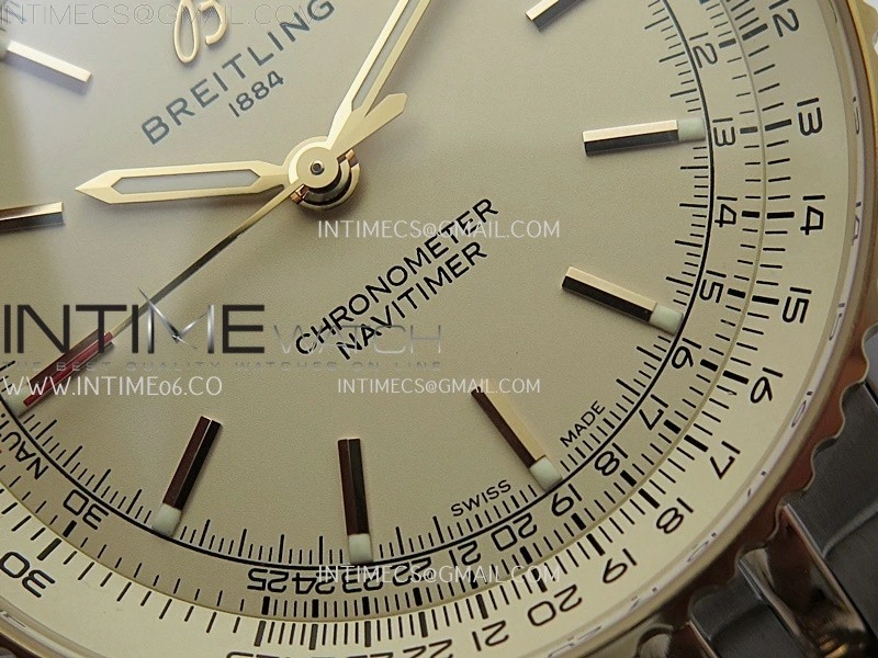 Navitimer 1 Automatic 41mm SS RG BLSF 1:1 Best Edition White Dial on SS RG Bracelet A2824
