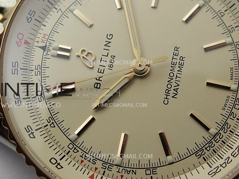 Navitimer 1 Automatic 41mm SS RG BLSF 1:1 Best Edition White Dial on SS RG Bracelet A2824