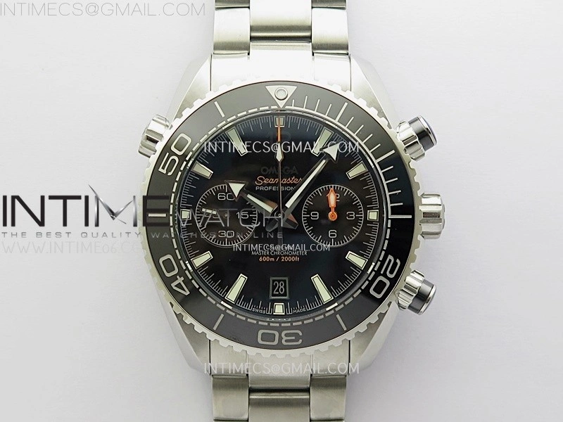 Planet Ocean Master Chronometer Black Ceramic Bezel SS SCF 1:1 Best Edition Black Dial on SS Bracelet A9900