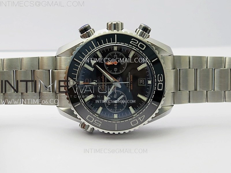 Planet Ocean Master Chronometer Black Ceramic Bezel SS SCF 1:1 Best Edition Black Dial on SS Bracelet A9900