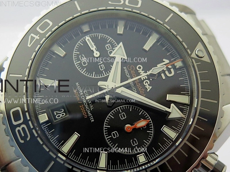 Planet Ocean Master Chronometer Black Ceramic Bezel SS SCF 1:1 Best Edition Black Dial on SS Bracelet A9900