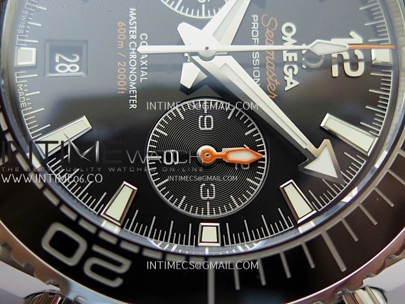 Planet Ocean Master Chronometer Black Ceramic Bezel SS SCF 1:1 Best Edition Black Dial on SS Bracelet A9900
