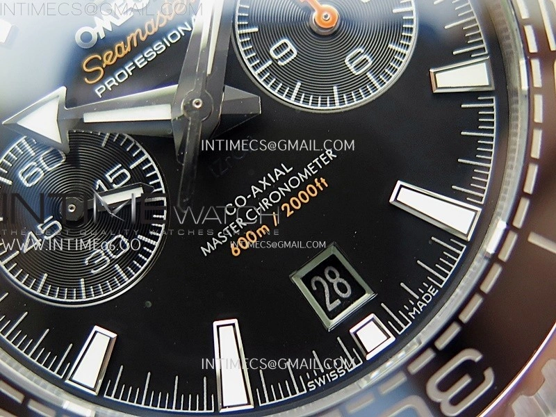 Planet Ocean Master Chronometer Black Ceramic Bezel SS SCF 1:1 Best Edition Black Dial on SS Bracelet A9900