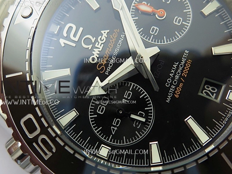 Planet Ocean Master Chronometer Black Ceramic Bezel SS SCF 1:1 Best Edition Black Dial on SS Bracelet A9900