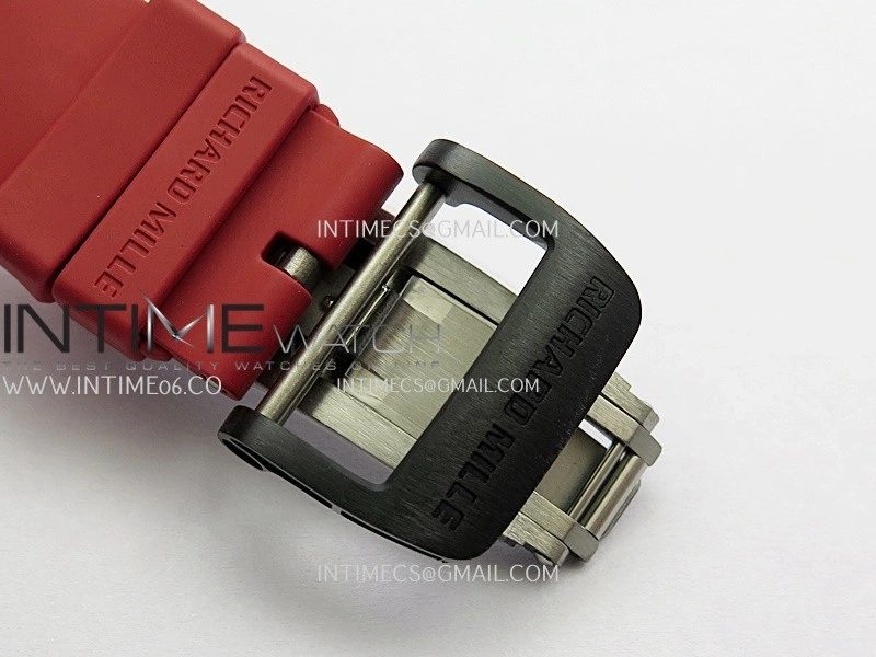 RM035-02 Black NTPT Umi Office 1:1 Best Edition Skeleton Dial On Red Rubber Strap RMAL1 Super Clone V2
