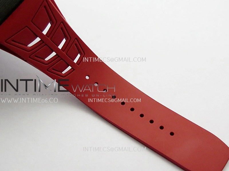 RM035-02 Black NTPT Umi Office 1:1 Best Edition Skeleton Dial On Red Rubber Strap RMAL1 Super Clone V2