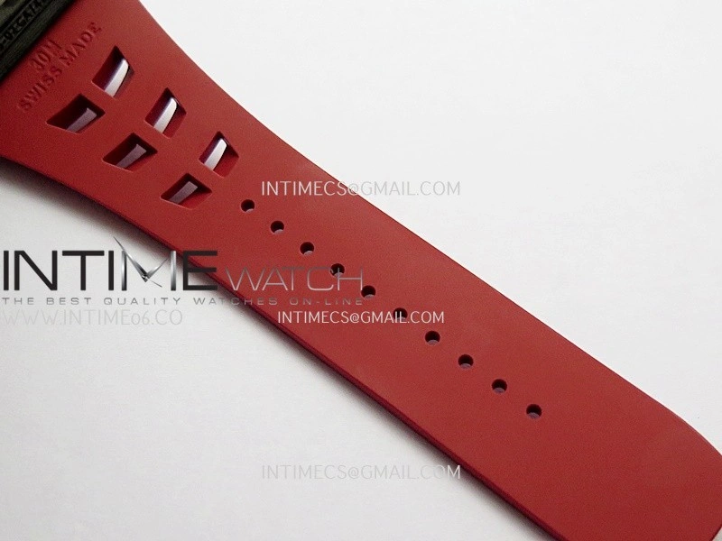RM035-02 Black NTPT Umi Office 1:1 Best Edition Skeleton Dial On Red Rubber Strap RMAL1 Super Clone V2