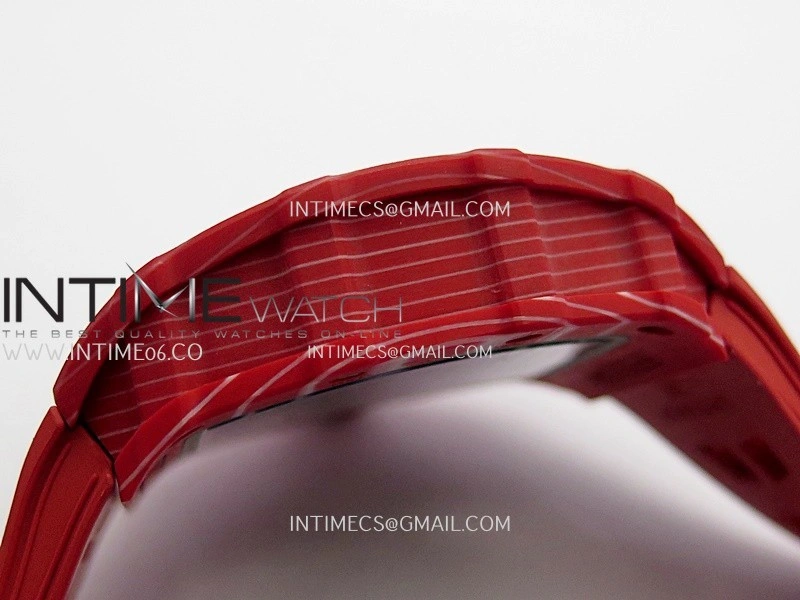 RM035-02 Red NTPT Umi Office 1:1 Best Edition Skeleton Dial On Red Rubber Strap RMAL1 Super Clone V2