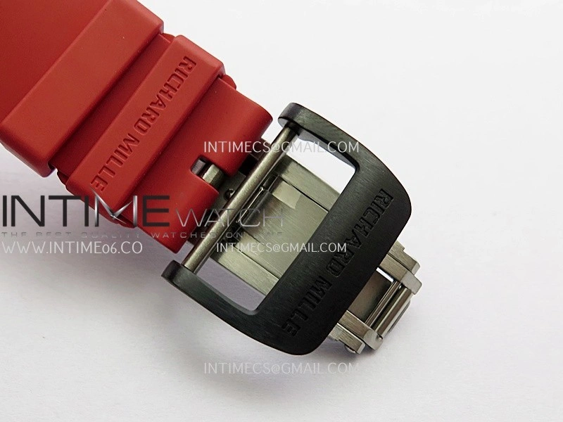 RM035-02 Red NTPT Umi Office 1:1 Best Edition Skeleton Dial On Red Rubber Strap RMAL1 Super Clone V2