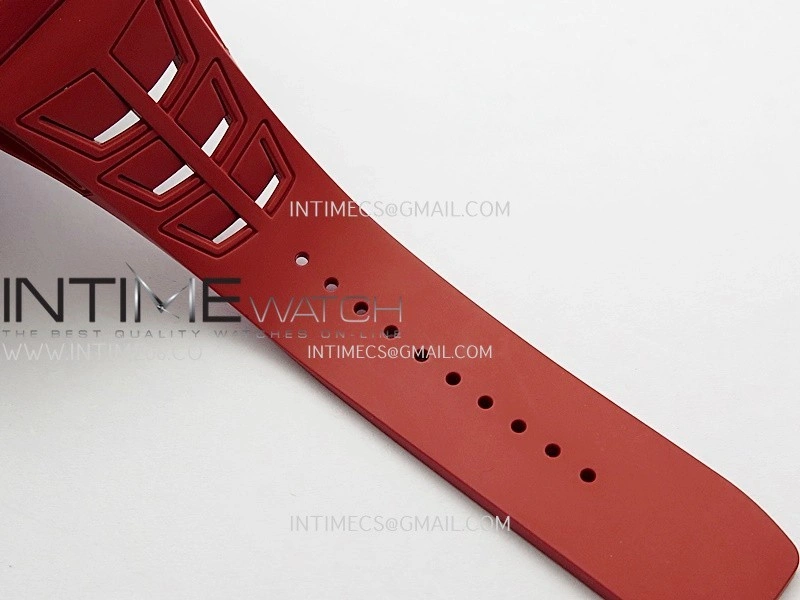 RM035-02 Red NTPT Umi Office 1:1 Best Edition Skeleton Dial On Red Rubber Strap RMAL1 Super Clone V2