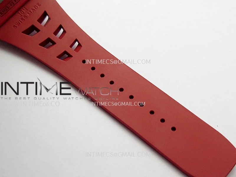 RM035-02 Red NTPT Umi Office 1:1 Best Edition Skeleton Dial On Red Rubber Strap RMAL1 Super Clone V2
