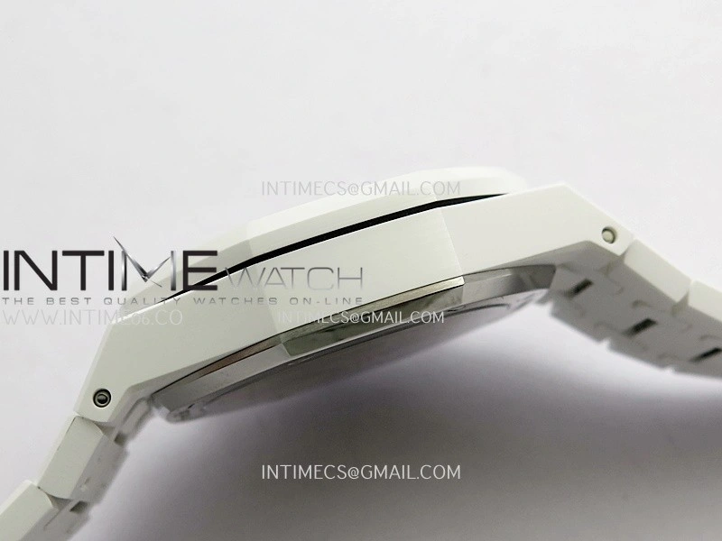 Royal Oak Chrono 26240 White Ceramic APSF 1:1 Best Edition Black Dial On White Ceramic Bracelet SA4401 Super Clone
