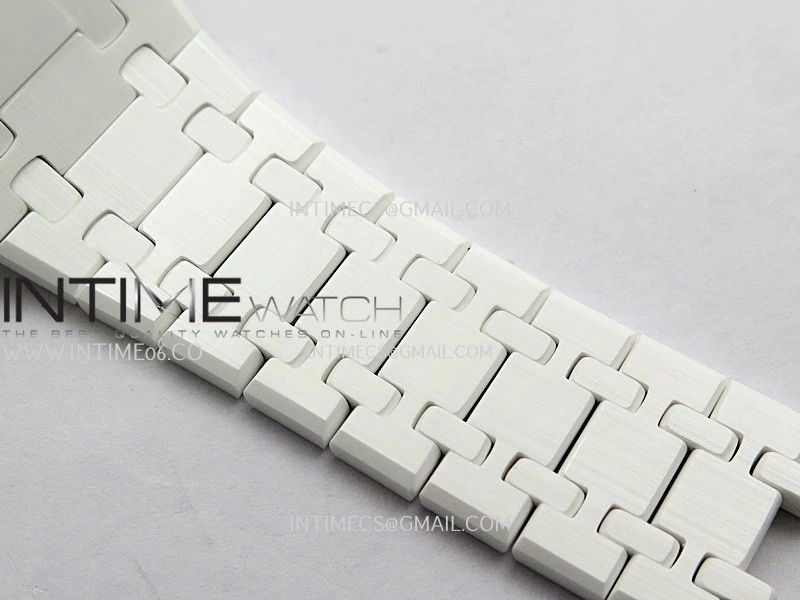 Royal Oak Chrono 26240 White Ceramic APSF 1:1 Best Edition Black Dial On White Ceramic Bracelet SA4401 Super Clone
