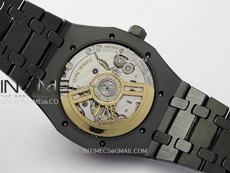 Royal Oak 15500 Black Ceramic APSF 1:1 Best Edition Black Dial on Black Ceramic Bracelet SA4302 Super Clone