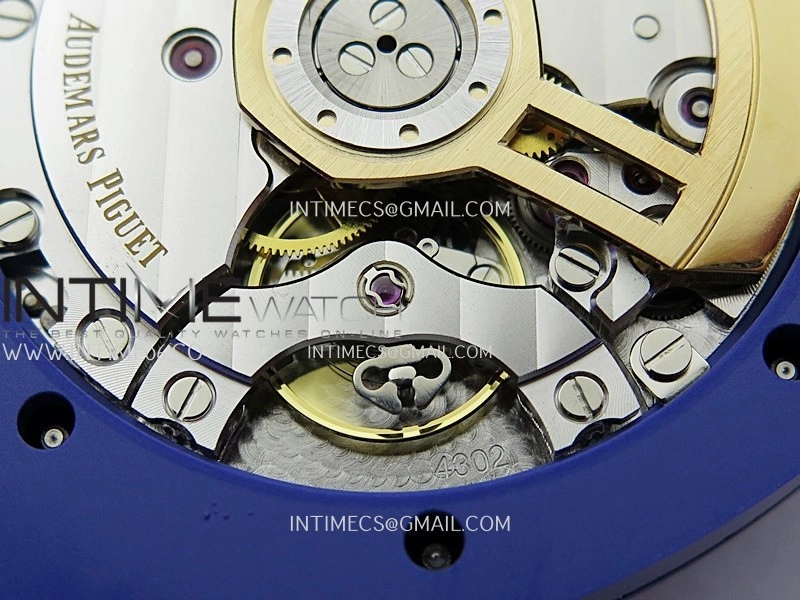 Royal Oak 15500 Blue Ceramic APSF 1:1 Best Edition Silver Dial On Blue Ceramic Bracelet SA4302 Super Clone
