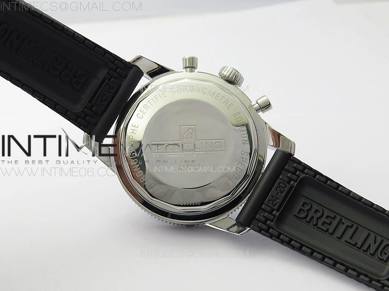 SuperOcean 46mm Black Ceramic Bezel B50 Best Edition Green Dial Green Subdials on Black Rubber Strap A7750