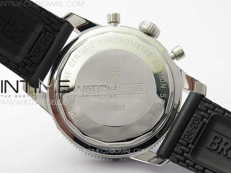 SuperOcean 46mm Black Ceramic Bezel B50 Best Edition Green Dial Green Subdials on Black Rubber Strap A7750