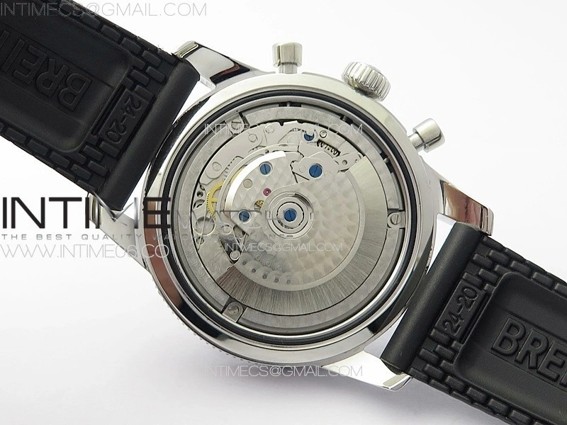SuperOcean 46mm Black Ceramic Bezel B50 Best Edition Green Dial Green Subdials on Black Rubber Strap A7750