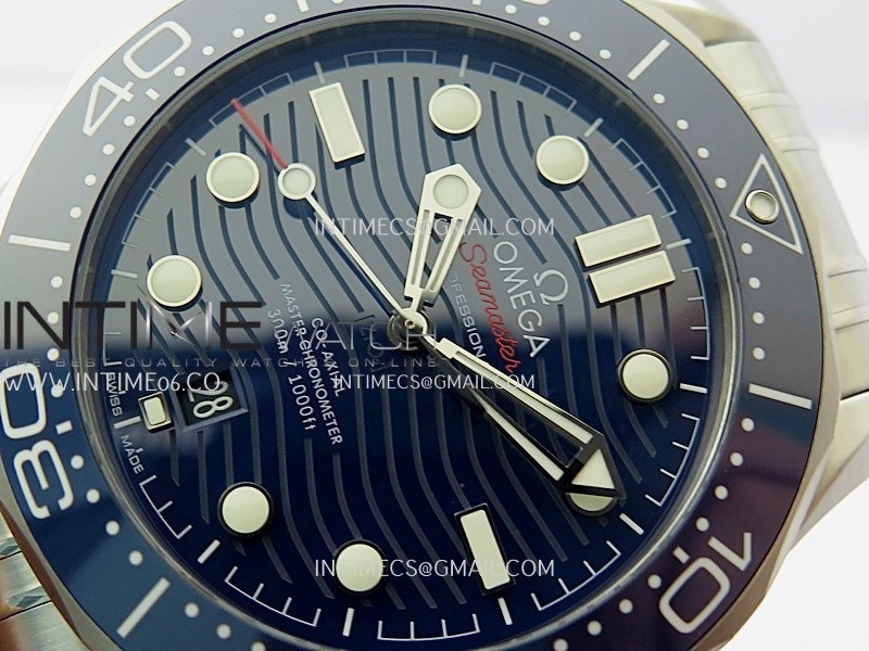 Seamaster Diver 300M Blue Ceramic Bezel V4 VSF 1:1 Best Edition Blue Dial On SS Bracelet Super Clone Asian 8800