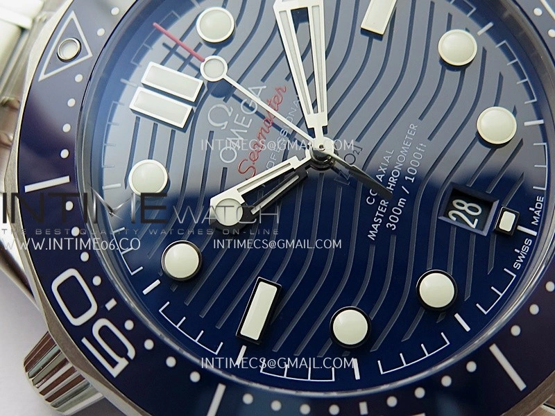 Seamaster Diver 300M Blue Ceramic Bezel V4 VSF 1:1 Best Edition Blue Dial On SS Bracelet Super Clone Asian 8800