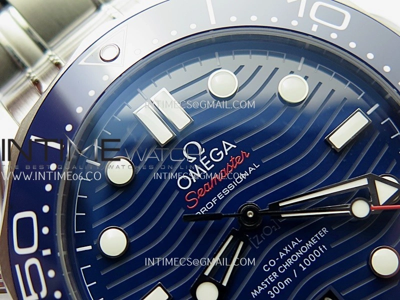 Seamaster Diver 300M Blue Ceramic Bezel V4 VSF 1:1 Best Edition Blue Dial On SS Bracelet Super Clone Asian 8800