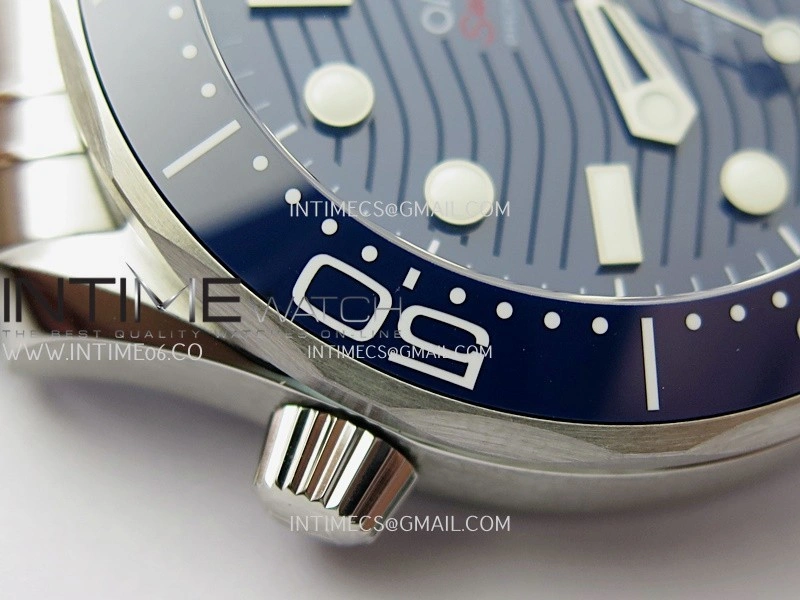 Seamaster Diver 300M Blue Ceramic Bezel V4 VSF 1:1 Best Edition Blue Dial On SS Bracelet Super Clone Asian 8800