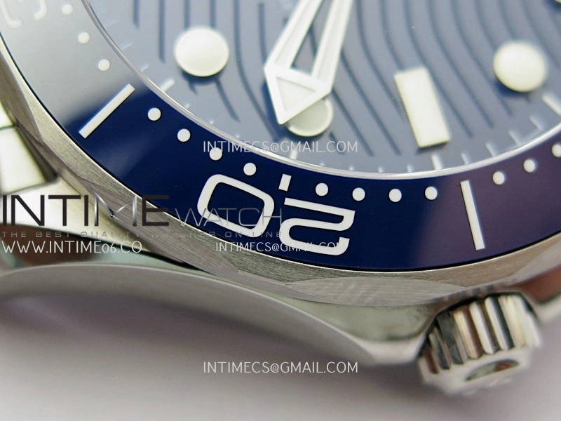Seamaster Diver 300M Blue Ceramic Bezel V4 VSF 1:1 Best Edition Blue Dial On SS Bracelet Super Clone Asian 8800