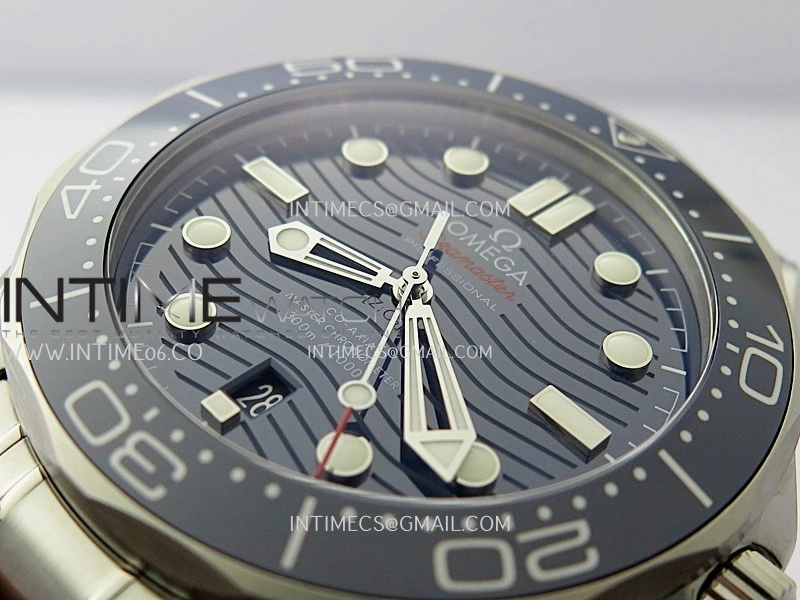 Seamaster Diver 300M Blue Ceramic Bezel V4 VSF 1:1 Best Edition Blue Dial On SS Bracelet Super Clone Asian 8800