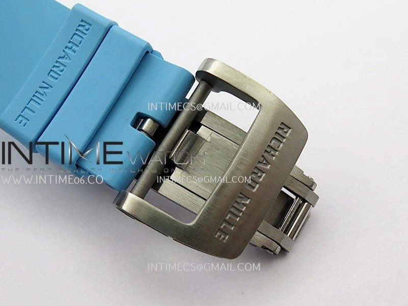 RM055 White Ceramic Blue Inner Bezel APSF 1:1 Best Edition On Blue Rubber Strap RMUL2 Super Clone