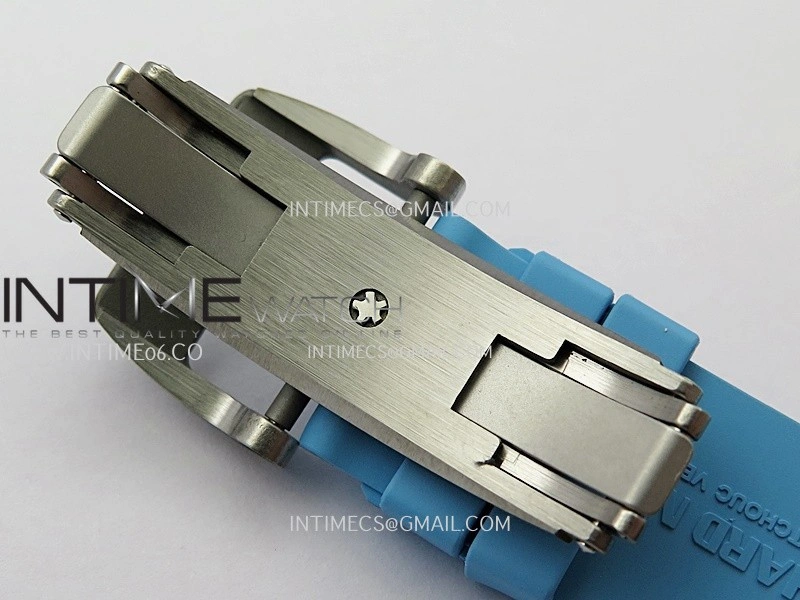 RM055 White Ceramic Blue Inner Bezel APSF 1:1 Best Edition On Blue Rubber Strap RMUL2 Super Clone